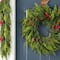 Glitzhome® 24"D Christmas PE Wreath with Pinecones and Red Berries